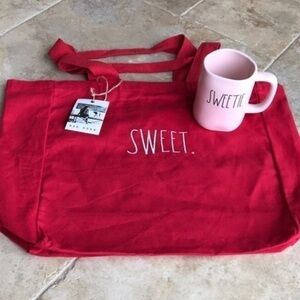 Rae Dunn, ‘Sweet’ Tote/mug bundle. NWT Firm! No offers please!